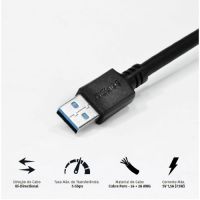 Cabo USB 3.0 Macho X USB A Macho 2.0 Pcyes