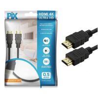 Cabo HDMI x HDMI 0,50m Ultra HD 4K Pix