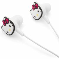 Fone de Ouvido Hello Kitty Branco e Rosa Letron P3