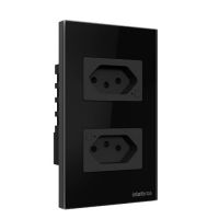 Tomada Dupla Inteligente ETS 1002 Preto  Intelbras