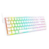 Teclado USB Redragon Gamer Mecnico Ashe Branco (Switch Marrom) c/ Teclado Numrico c/ Led RGB