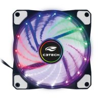Cooler Fan 120x120x25 12v Preto c/ Led RGB C3 Tech