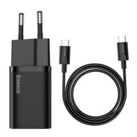 Carregador USB-C Baseus Super Si Quick Charger 25w Preto c/ Cabo USB-C