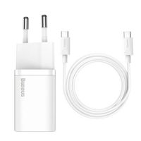 Carregador USB-C Baseus Super Si Quick Charger 25w Branco c/ Cabo USB-C