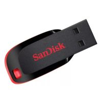 Pen Drive 128Gb Sandisk Cruzer Blade USB 2.0 Pto/Vermelho
