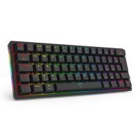 Teclado USB Redragon Gamer Mecnico Akali Preto (Switch Marrom) c/ Led RGB