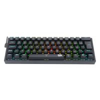 Teclado USB Redragon Gamer Mecnico Fizz RGB Preto (Switch Marrom) c/ Led RGB