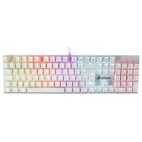 Teclado USB Oex Gamer Mecnico Guardian Branco(Switch Vermelho) c/ Led RGB