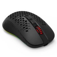 Mouse USB s/ Fio Bluetooth Redragon Hana Preto c/ Led
