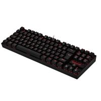 Teclado USB Redragon Gamer Mecânico Kumara Preto (Switch Marrom) c/ Led Vermelho