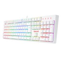 Teclado USB Redragon Gamer Mecnico Magic-Wand Pro Branco (Switch Vermelho) c/ Led RGB