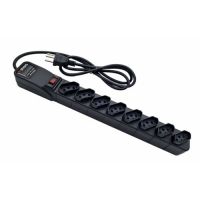 Filtro de Linha 8 Tomadas Bivolt Ts Shara Preto c/ DPS (20A)