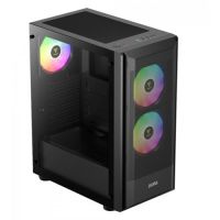 Gabinete Atx Gamdias Aura GC6 Elite Preto c/ Lateral em Vidro c/ 3 Coolers Argb