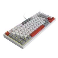 Teclado USB Pcyes Gamer Mecnico Kirin Branco/Vermelho (Switch Azul) c/ Led Rainbow