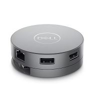 Hub USB-C 2 Portas USB 3.2 + HDMI + VGA + RJ45 GIGALAN + USB-C 3.2+ DISPLAYPORT DA310 Dell