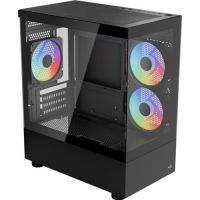 Gabinete Atx Aerocool Viewport Preto c/ Lateral em Vidro Temperado