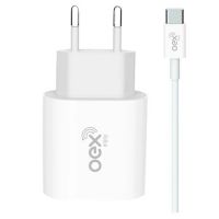 Carregador USB-C Oex 20w c/ Cabo USB-C Branco