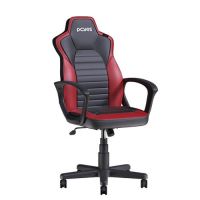 Cadeira Pcyes Gamer Mad Racer STI Turbo Black Vulcan c/ Reg. Altura Giratria Preta/Vermelha