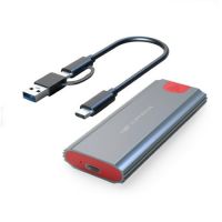 Case SSD M.2 Nvme/SATA USB-C 3.1 C3 Tech Cinza/Vermelho