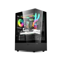 Gabinete ATX C3 Tech MT-G860BK Aquarius Preto c/ Lateral e Frente em Vidro