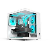 Gabinete Atx C3 Tech MT-G920WH Aquarius Branco c/ Lateral e Frente em Vidro