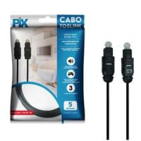 Cabo Audio Fibra Optica Toslink 5,0M Pix