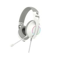 Headphone HP DHE-8003U 7.1 Branco c/ Microfone c/ Led RGB (USB)
