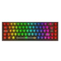 Teclado USB Sem Fio Gamer Mecnico Redragon Castor PRO Preto (Switch Crystal) c/ Led RGB